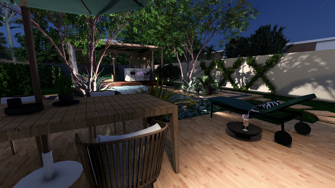 Aménagement pour jardin de lotissement