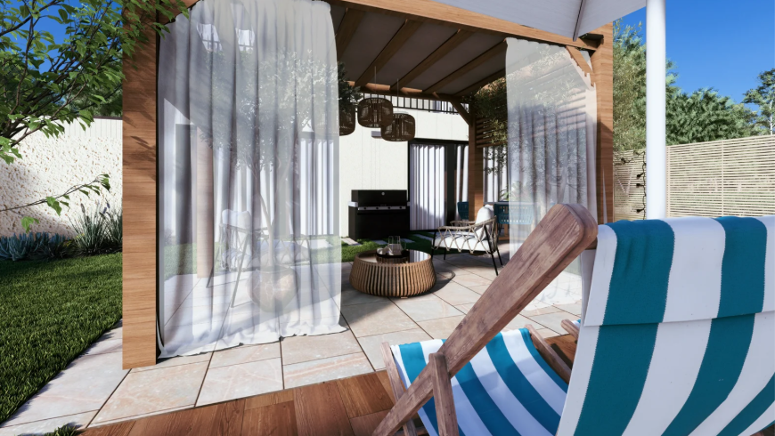 Aménagement pour jardin de lotissement