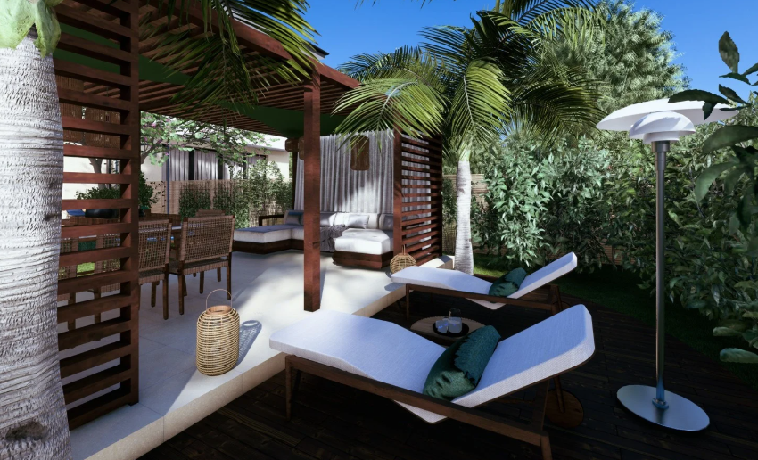 Aménagement pour jardin de lotissement
