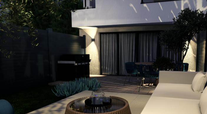 Aménagement pour jardin de lotissement