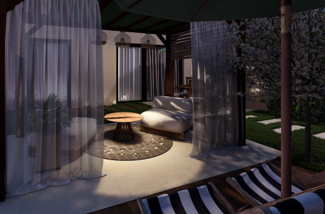Aménagement pour jardin de lotissement