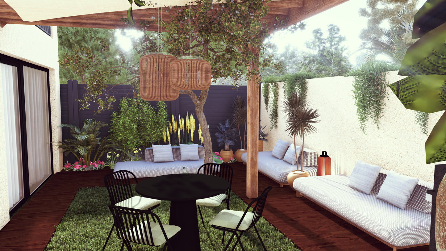 Aménagement pour jardin de lotissement