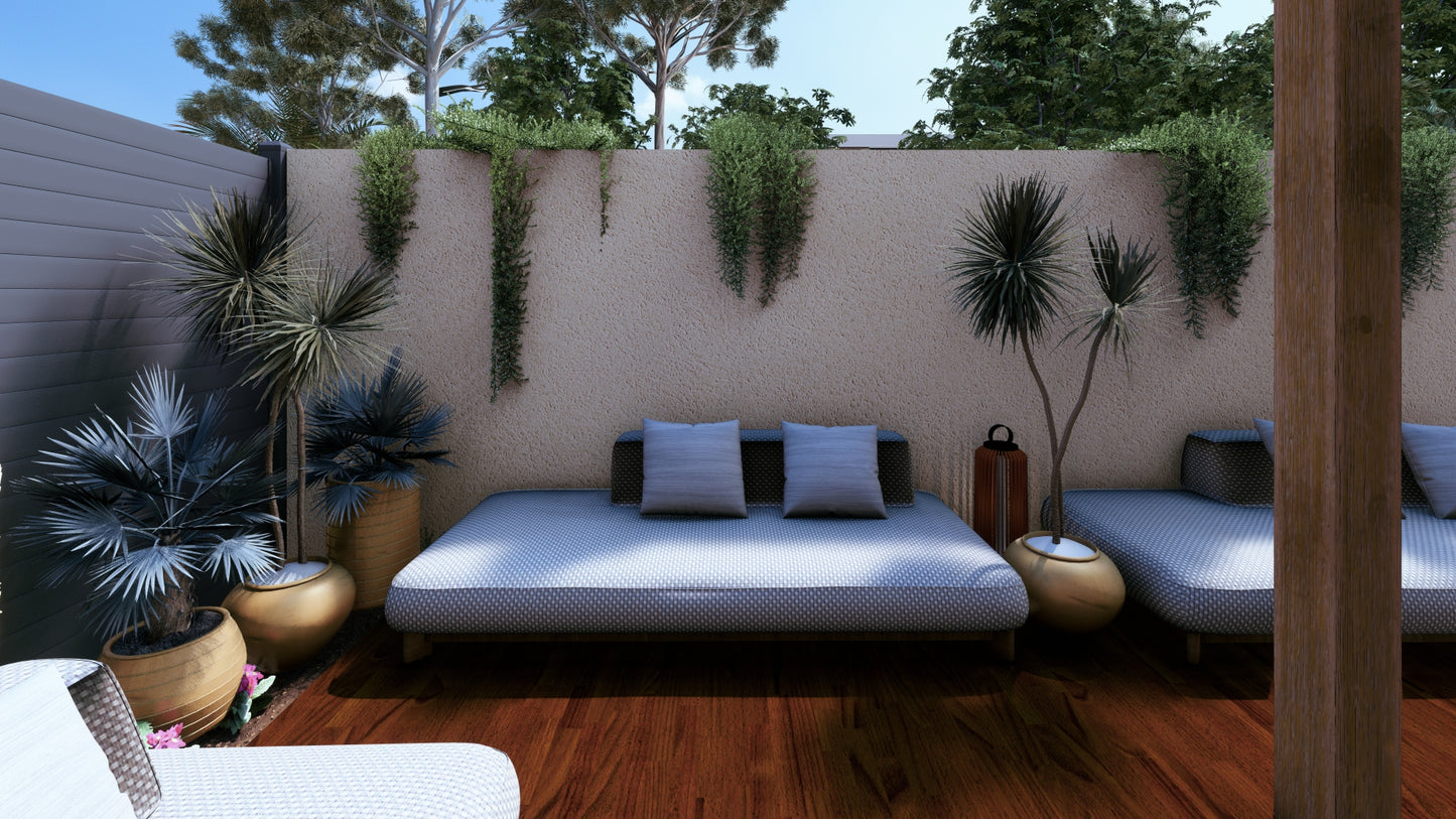 Aménagement pour jardin de lotissement