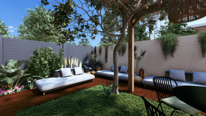 Aménagement pour jardin de lotissement