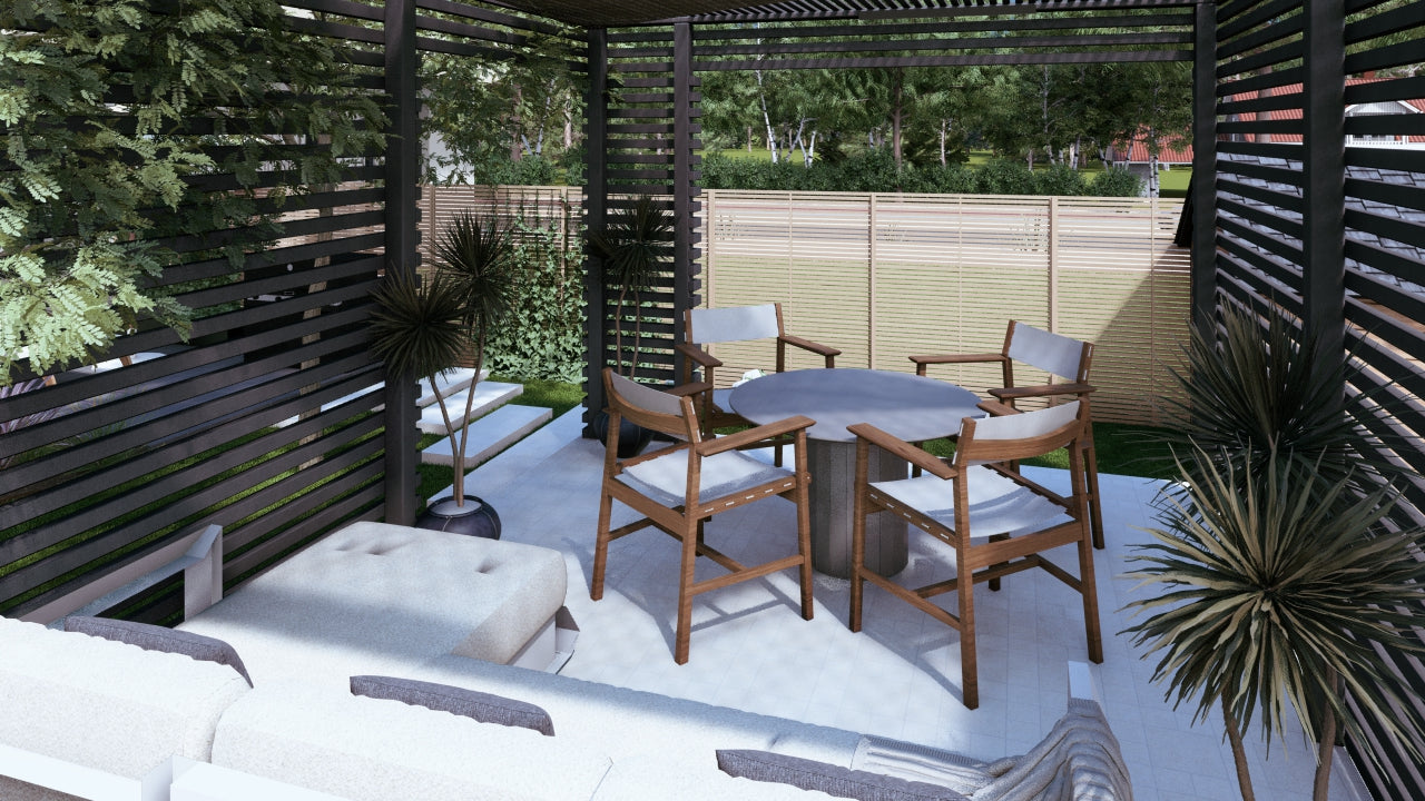 Aménagement pour jardin de lotissement