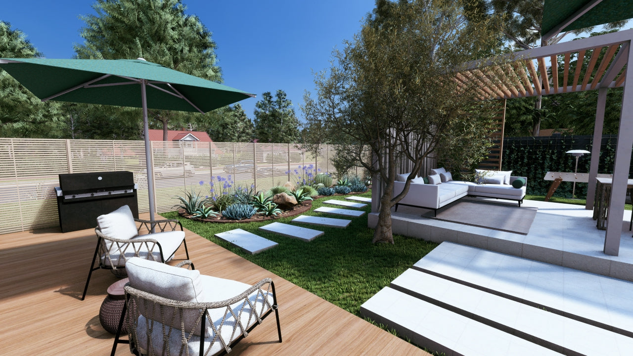 Aménagement pour jardin de lotissement