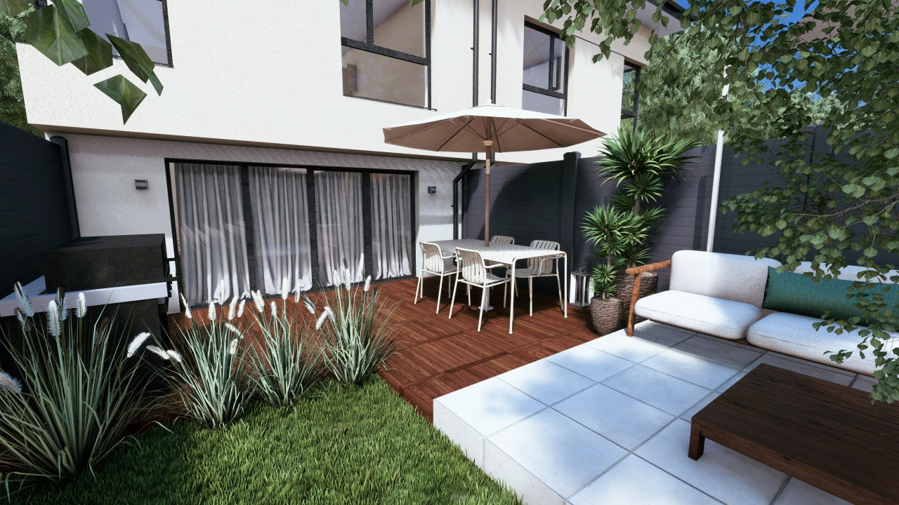 Aménagement pour jardin de lotissement