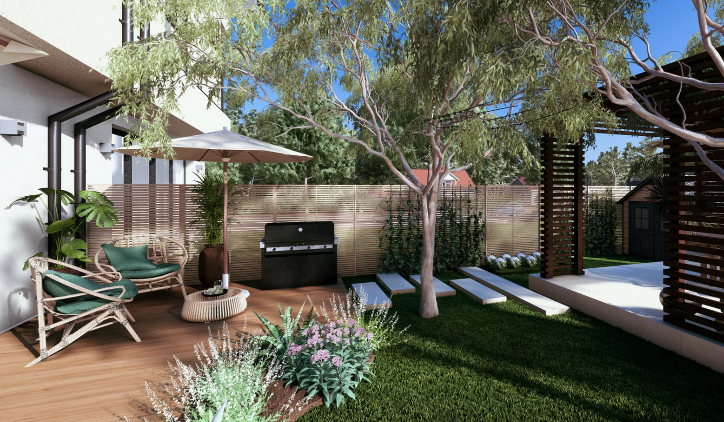 Aménagement pour jardin de lotissement
